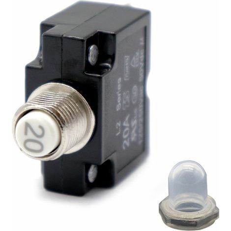 AC 125/250V 20A Réinitialiser Interrupteur Thermique Protection Contre Les Surcharges Disjoncteur Protection Contre Les Surcharges,Noir (1/5)