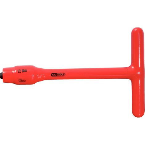 KS Tools 3/8 Festeingestellter T-Griff-Drehmomentbegrenzer mit Schutzisolierung, 12Nm (1/3)