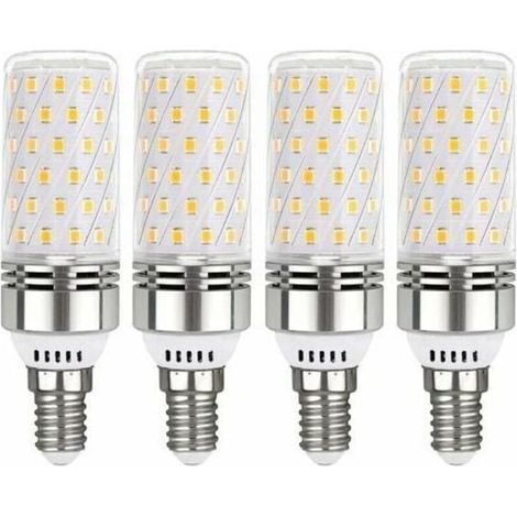 Ampoule LED E14 Blanc Froid, 12W équivalent 100W Ampoule Incandescente, 6000K Ampoules LED Culot Edison à vis E14, Angle du Faisceau 360°, Non-Dimmable, Lot de 4-RAPANDA