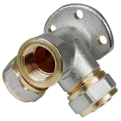 Schraubfitting-Doppel-Wandwinkel 90° mit Innengewinde - 20 x 2,0 mm - 1/2'' - für Alu-Mehrschicht-Verbundrohr