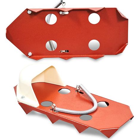 Raimondi – Paire de patins crantée avec ressorts – Support en acier – Butoirs interchangeables pour chaussures de sécurité – Pour pose de colle et ragréages