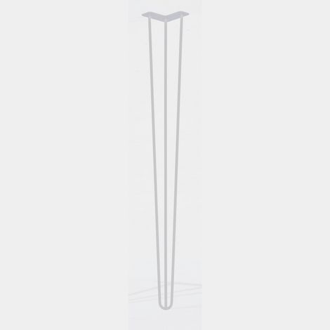 Lot de 4 pieds de meuble triple fil modèle droit blanc mat hauteur 110 cm