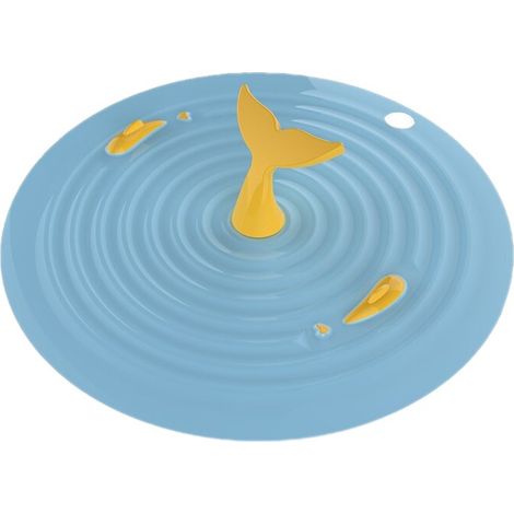 Couvercle de vidange de sol en silicone Rond Anti-odeur Bouchon de vidange de sol Cuisine Évier Filtre Toilette Salle de bains Désodorisant d'égout(jaune-bleu) (1/5)