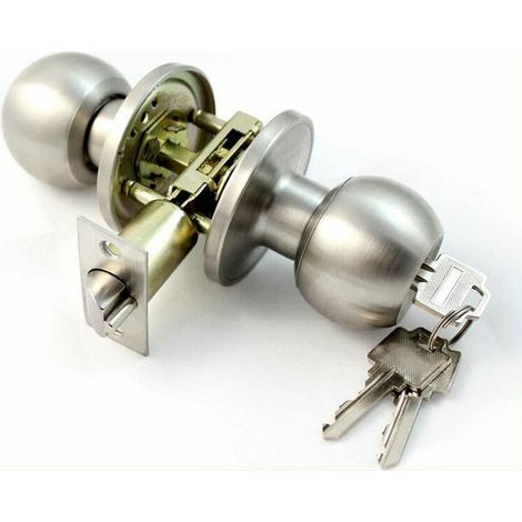 Serrure de porte en acier inox coté entrée 25-45mm (1/4)