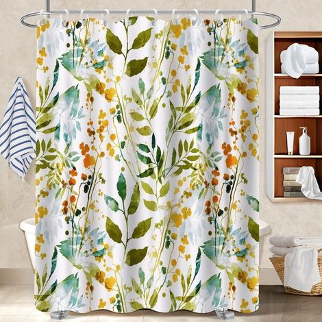 Kit rideau de douche en polyester 180x180 original rideau séchage rapide pour décoration salle de bain (1/5)