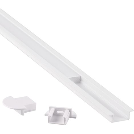 Profilo LED in alluminio incasso 1m bianco Polux 316042 (1/2)