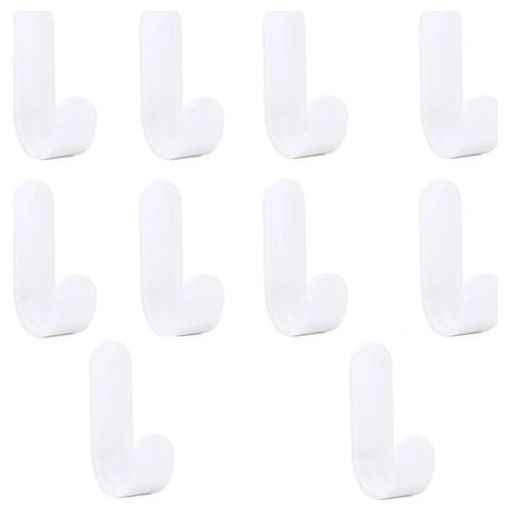 10 robuste, wasserfeste, selbstklebende Wandhaken zur Deckenmontage. (1/4)