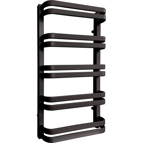 LUXRAD Perseid Badheizkörper 798 x 430 mm mattschwarze Seite