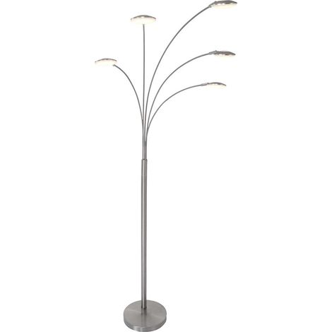 Stehleuchte Standleuchte Beistellechte Designleuchte dimmbar Metall Glas silber (1/5)