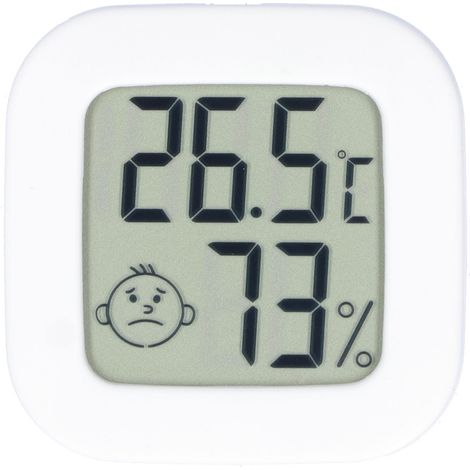 Lot de 2 mini thermomètres et hygromètres muraux pour la température et l'humidité, avec affichage du confort.