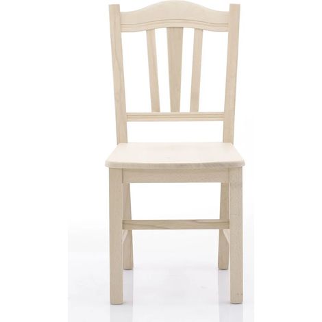 Sedia Silvana con seduta in legno - Grezzo non trattato 45x40 H94 - Altezza seduta 46 cm (1/3)