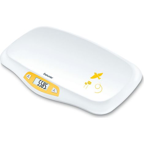BEURER Báscula para bebés b.20kg 5gPart. XL LCD blanco-amarillo BY 80