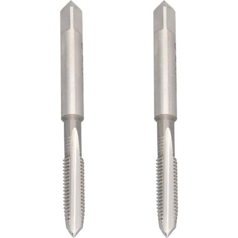 Satz mit 2 Linksgewinde-Maschinengewindebohrern M6 x 1,00 mm aus H2-Schnellarbeitsstahl für Reparaturen und routinemäßige Wartungsarbeiten