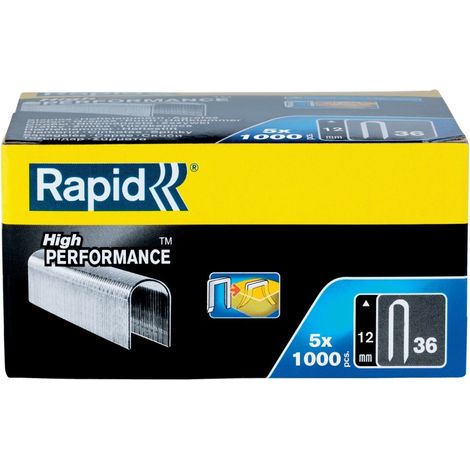 Caja 5000 grapas para cable 36, 12mm, 5x1000 DP Rapid 11885110