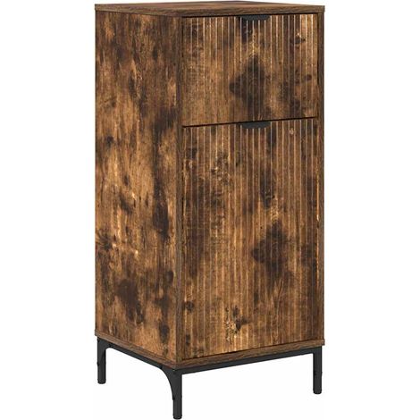 Gabinete de Baño con cajón Roble ahumado 39,5 x 36 x 88 cm vidaXL