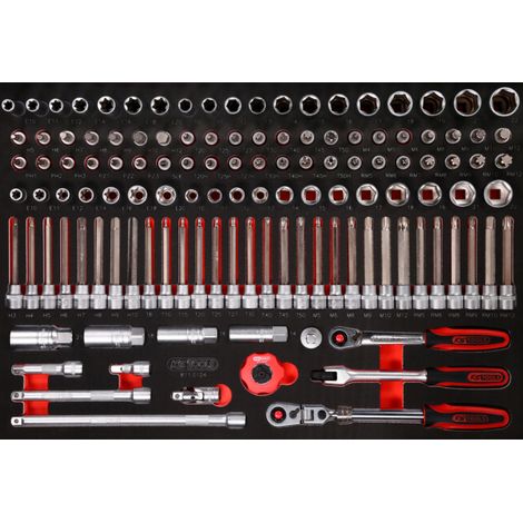 KS TOOLS Jeu de clés à douille 3/8' dans insert en mousse, 124 pcs ( 811.0124 ) (1/2)