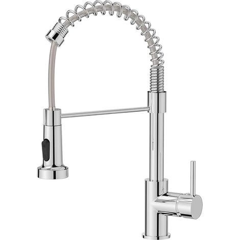 FORIOUS Wasserhahn Küche mit Brause, Hochdruck Mischbatterie, 360° schwenkbar (1/5)