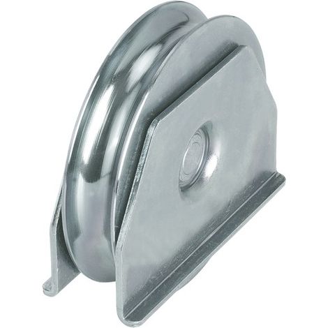 Metalideal  Galet Support Latéral Gorge Ronde - Diamètre 100 mm - Pour Rail 20 mm