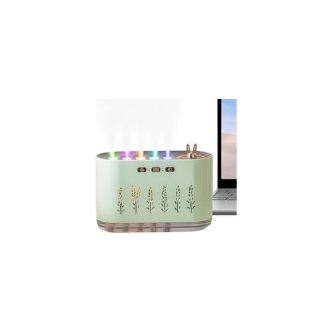 Petit humidificateur pour chambre à coucher, bureau avec lumière LED Diffuseur d'huile d'aromathérapie RVB à changement de couleur pour chambre d'enfant, voiture, air sec d'hiver (1/5)