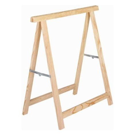 Chevalet pliant en bois pour menuiserie et bricolage 74x73,5 cm  Idéal pour assembler des planches et couper du bois