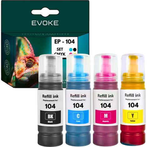 Cartouches pour Epson 104 XL trois jeux T104 ️️ ECOTANK ET 2710 ET 2715 ET 2720 ️ (1/2)