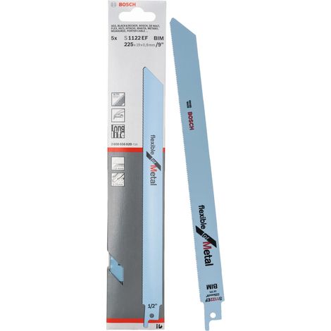 BOSCH S1122EF (pkt of 5) Flexible for metal 225mm