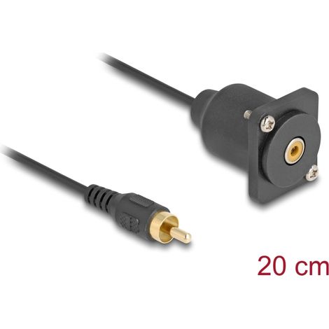 Delock d-typ cable cinch macho a hembra negro 20 cm