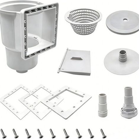 Skimmer-Set für Aufstellpools, passend für Wandskimmer mit 6-Zoll-Ausschnitten in Poolwänden, ersetzt den Aufstellpool-Skimmer. (1/5)