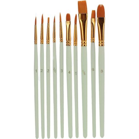 Pinceau de peinture, contrôle précis, prise en main confortable, facile à nettoyer, stylo de peinture pour artistes débutants et amis, vert clair (1/5)