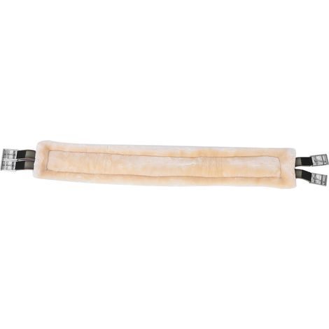 Sangle de selle anglaise professionnelle rembourrée en fausse laine, anti-frottement, avec boucles en acier inoxydable, pour l'entraînement quotidien à l'équitation, 110 cm / 43,3 pouces (1/5)