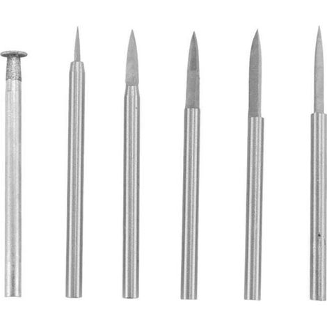 Forets Sculpture Bois Outil Rotatif 6 Pièces Accessoires Forage Gravure Meulage Artisanat 3Mm (1/4)