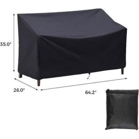 Housse De Banc Jardin - Oxford 420D Impermeable UV Résistant Vent Poussiere - 163x66x63 89cm - 1 Piece (1/4)