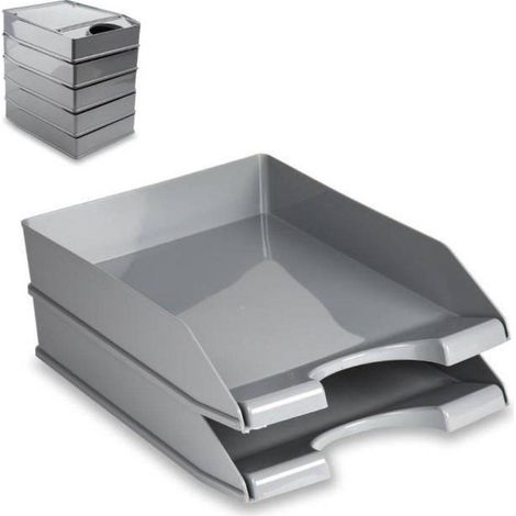 Trade Shop - Büro-Dokumentenablage, Farbe Grau, Büro-Organizer, Regal -