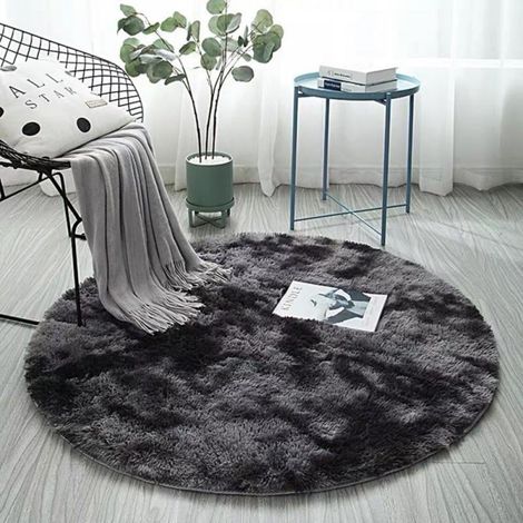 Tapis Ronde - 80x80 cm à 200x200 cm - Fibre Polyester - Antidérapant Latex - Pour Chambre Enfant Salon Décoration Intérieure - 1 Pièce (1/5)