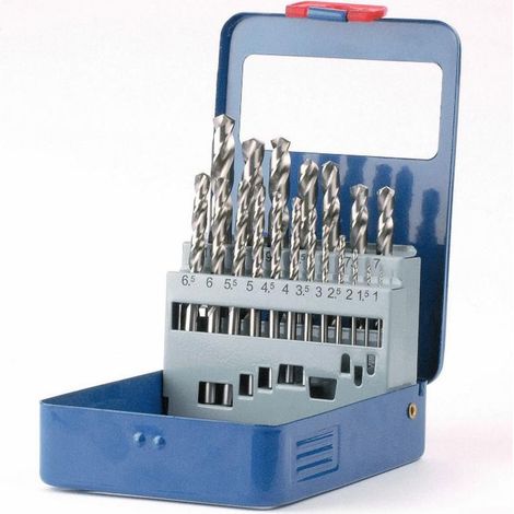 Coffret AMA de 25 forets HSS 9341 (W9) pour acier - 1 a 13x0,5 mm
