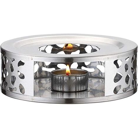 Heated-theiere Theiere Base Heated Base Heated-Flat Candle Heated-Base Theiere Heater Base in stainless steel (15cm)- (1/5)