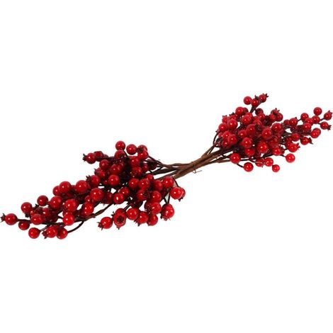 Ghirlanda decorativa con bacche rosse di sorbo, 55 cm (1/3)
