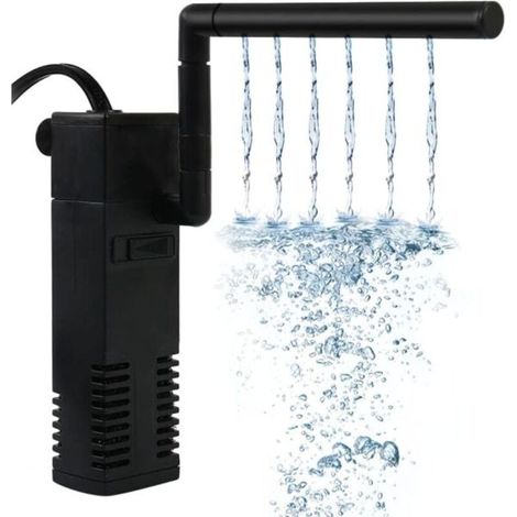 Aquarium filter with adjustable flow rate and water pump for aquariums from 20 to 250 liters, quiet, 20 W. - AquaForge (1/2)