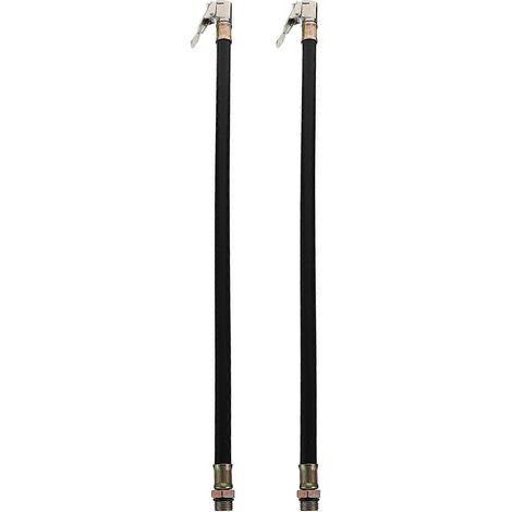 Adaptateur de remplacement pour tuyau de gonflage de pneus de voiture (lot de 2)-3.2X37.5CM-Black (1/2)