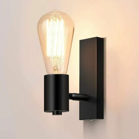 Applique Murale Intéri industri Spot Mural Design Rétro Luminaire Murale Orientable Métal Eclairage Mural Vintage pour Restaurant Cuisine Couloir Café Enfant Bar E27 (sans ampoule) (1/5)
