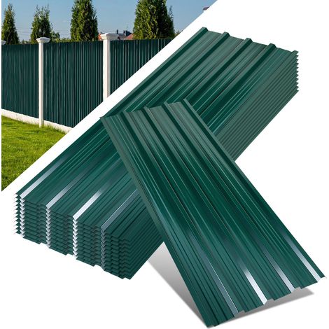 Randaco 12 lamiere ondulate 129x46 cm antracite zincate per tetto parete carport e rimessa