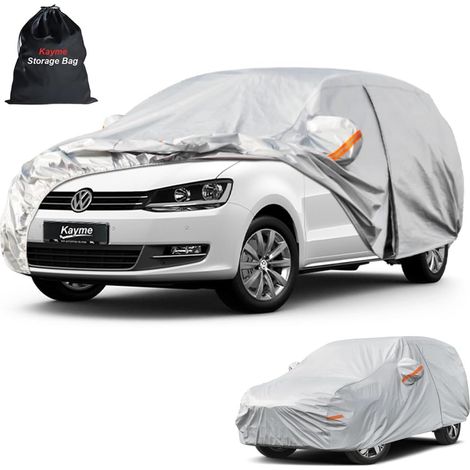 Bâche Voiture Étanche Respirante Compatible avec Sharan (1995-2025), 6 Couches Housse de Protection Voiture Extérieur, Contre Pluie Soleil Poussière avec Zip et Doublure en Coton. (1/5)
