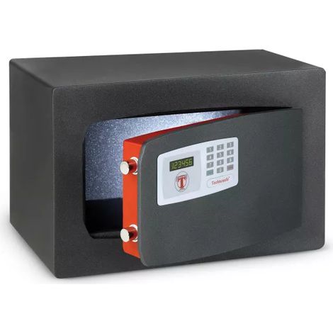 TECHNOSAFE – Coffre-fort à fixer à combinaison électronique digitale motorisée avec écran LED, 2 pênes, 30 L, 27x39x35 cm (1/4)