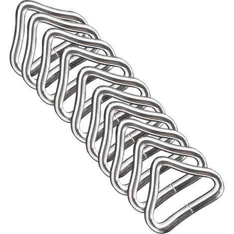 Dreieckige Schlaufe für Trampolin, 10 dreieckige Schlaufen mit V-Ring, hochfeste und korrosionsbeständige dreieckige Metallschlaufe, Trampolinreparatur