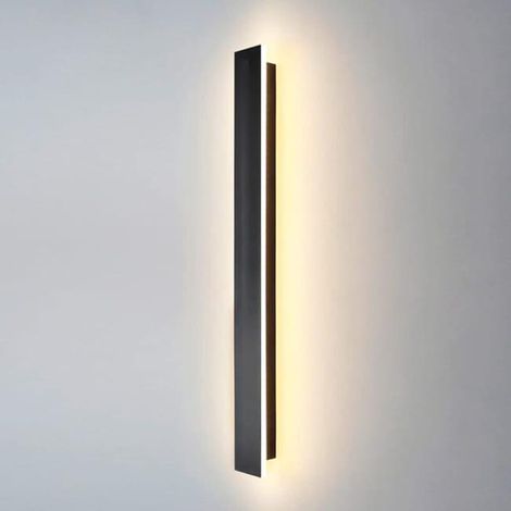 Applique murale d'extérieur à LED, applique murale simple noire étanche, lumière chaude 3000K, 12W, protection IP65, matériau acrylique et fer (SKU produit : 95197260 SKU Offre : lehuamwj258) (1/4)