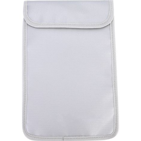 Pochette sac ignifuge étanche à l'eau pour documents dossiers rangement coffrefort enveloppe fermée par zip en tissu fibre de verre silicone liquide 17,5x27 cm (1/5)