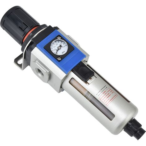 Luftfilter, Kompressordruckregler, Wasser-Öl-Abscheider mit Manometer, Zubehör GFR300-10 (1/5)