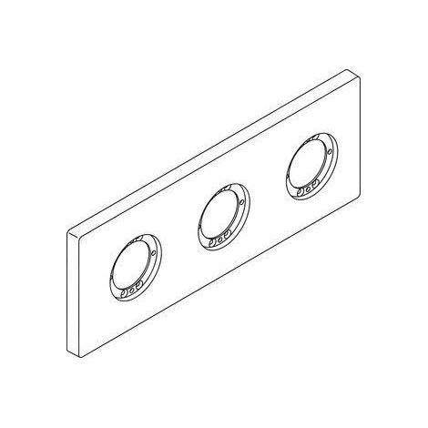 Rosace ARCHIMODULE 3 trous, 100 x 266 mm chromé IDEAL STANDARD (1/2)