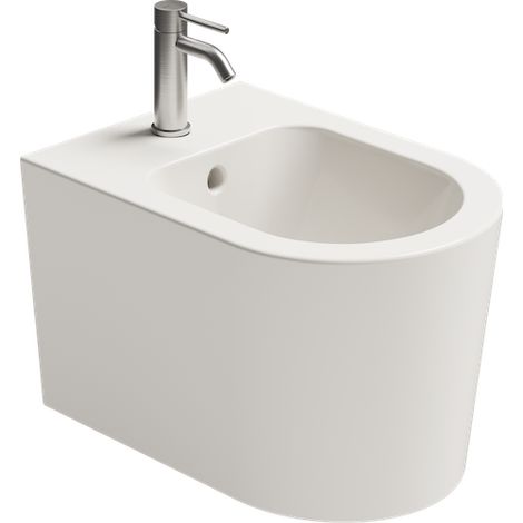 Bidet sospeso form. bianco cm 50x35. rubinetteria esclusa