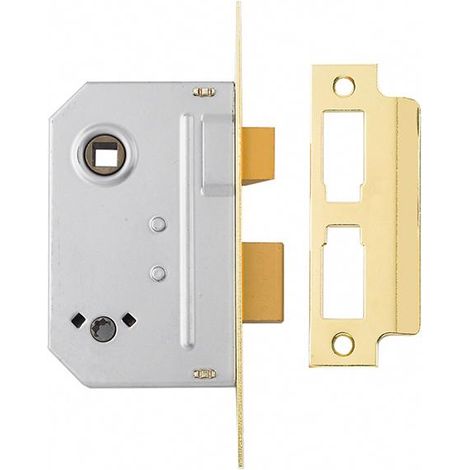 Yale Locks PM236 Bathroom 2-Lever Sashlock in Polished Brass, 67mm (2.5 inches) (1/3)